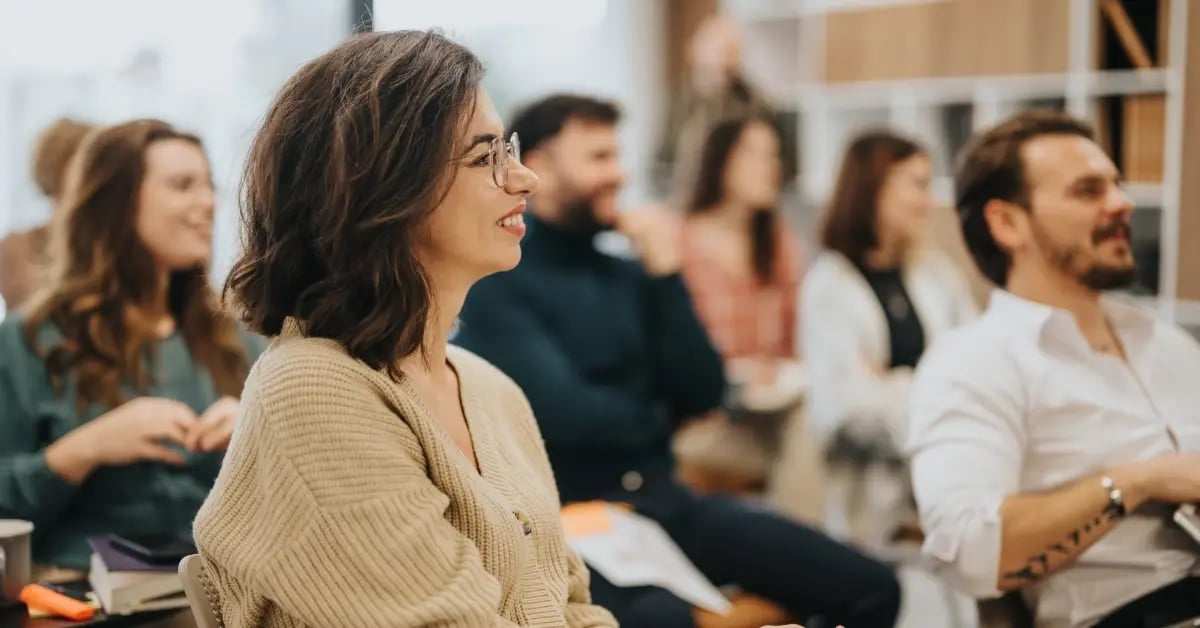 Attendees at a community for Executive Assistants in-person gathering