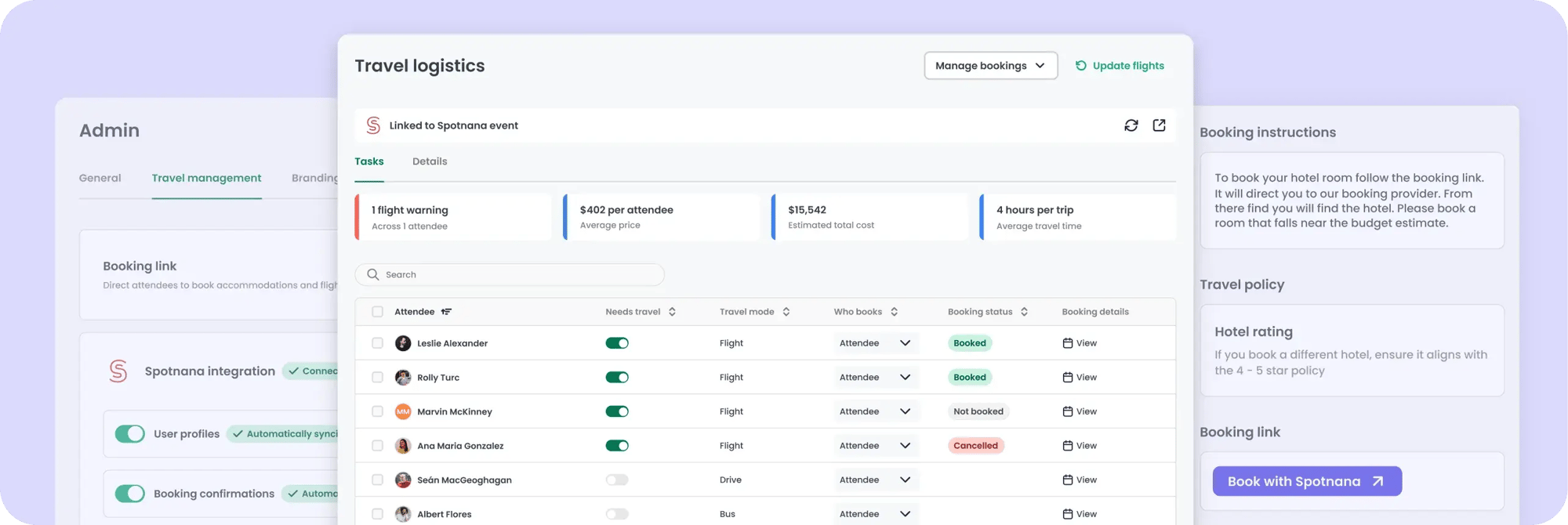 Keep meeting travel organized from booking to arrival