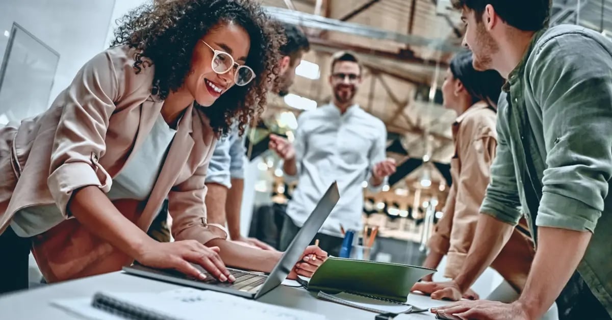 Team planning a business event in the office