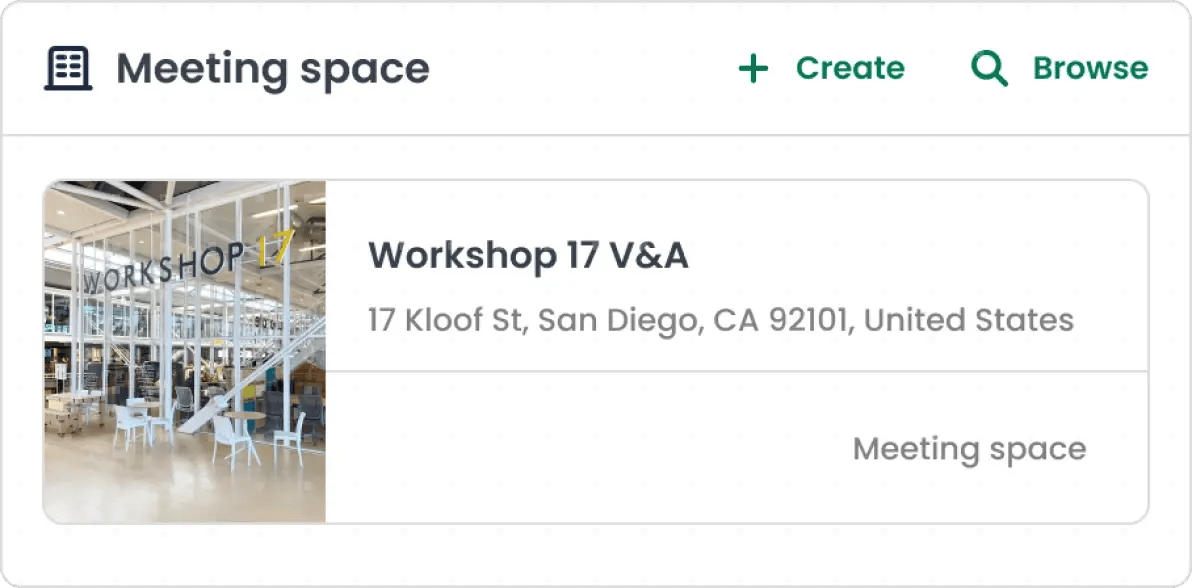 meeting space.