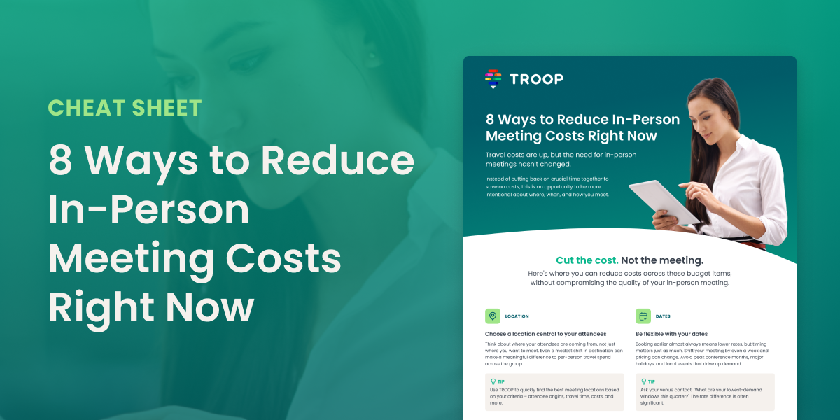 Cheat Sheet: 8 Ways to Reduce Meeting Costs Right Now