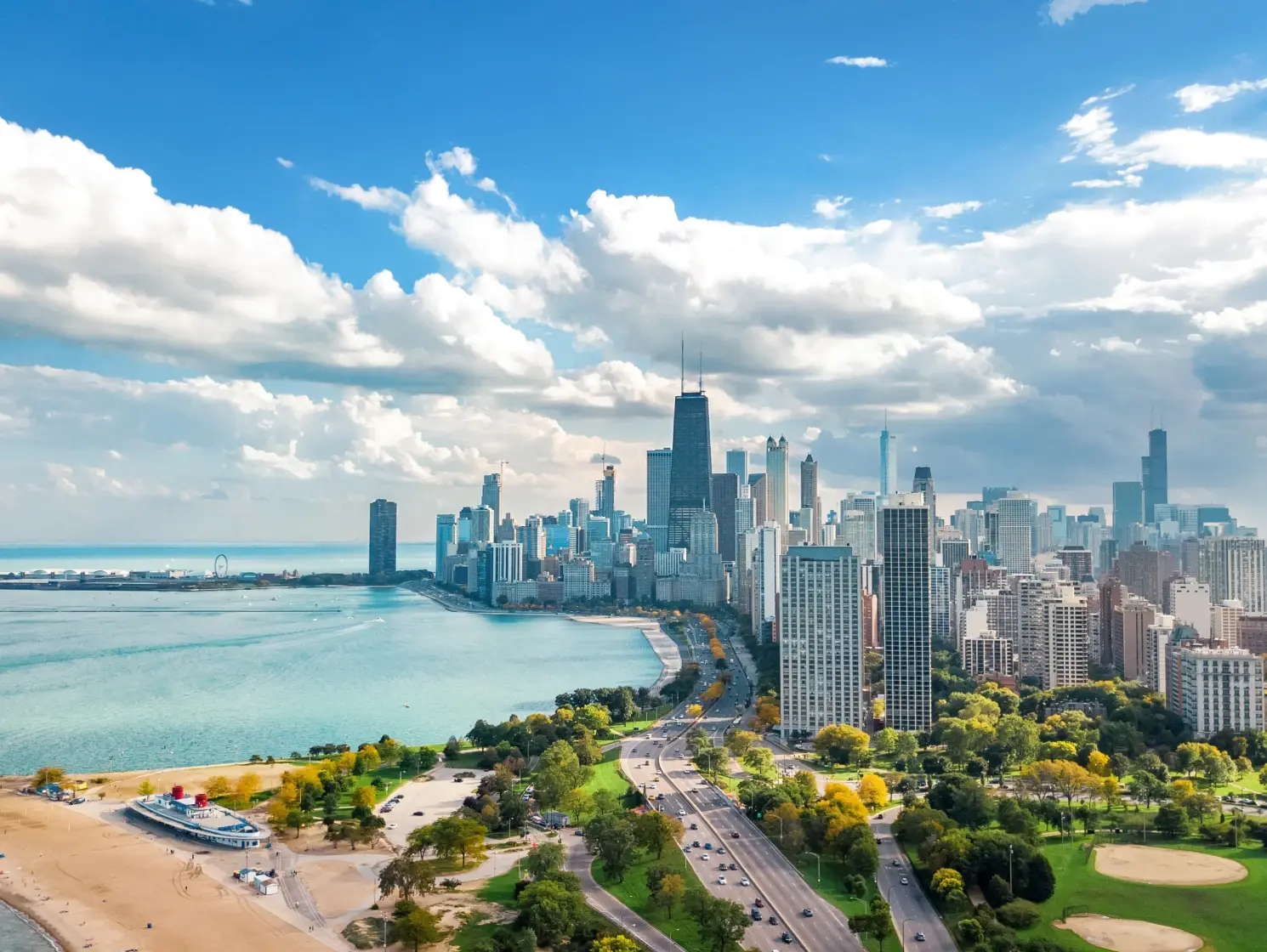 Chicago skyline view