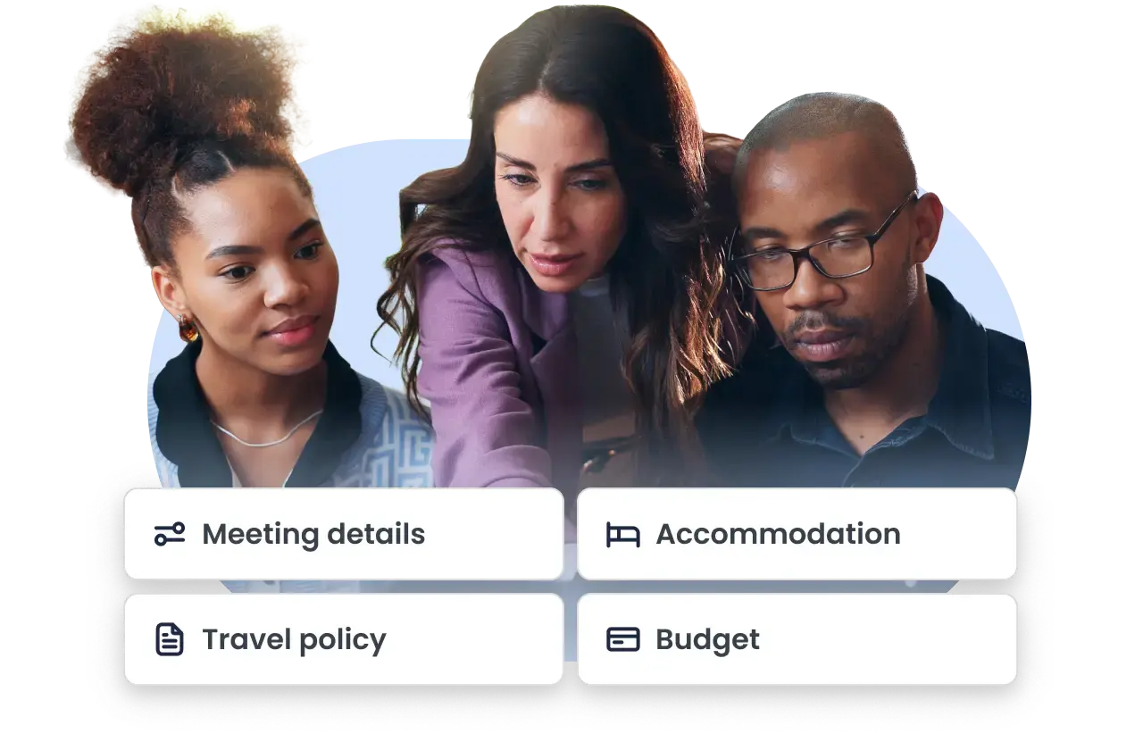 Meeting manager showing teams how to plan