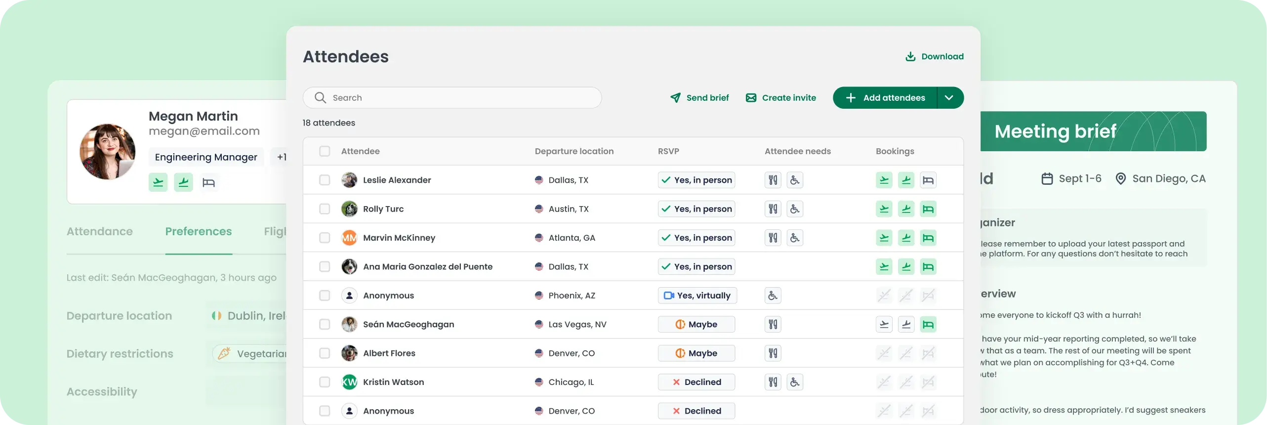 Stay organized and coordinate attendees with ease