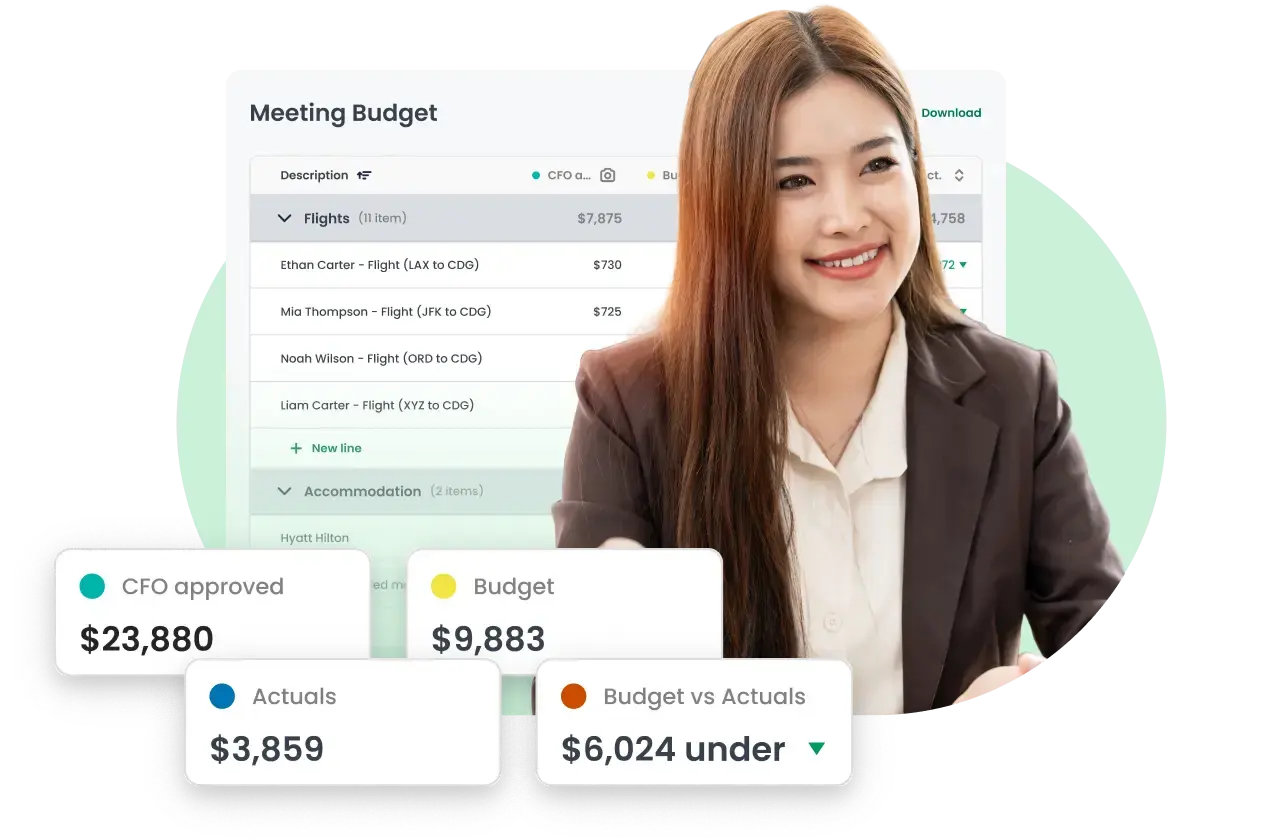 Track and manage meeting spend with confidence